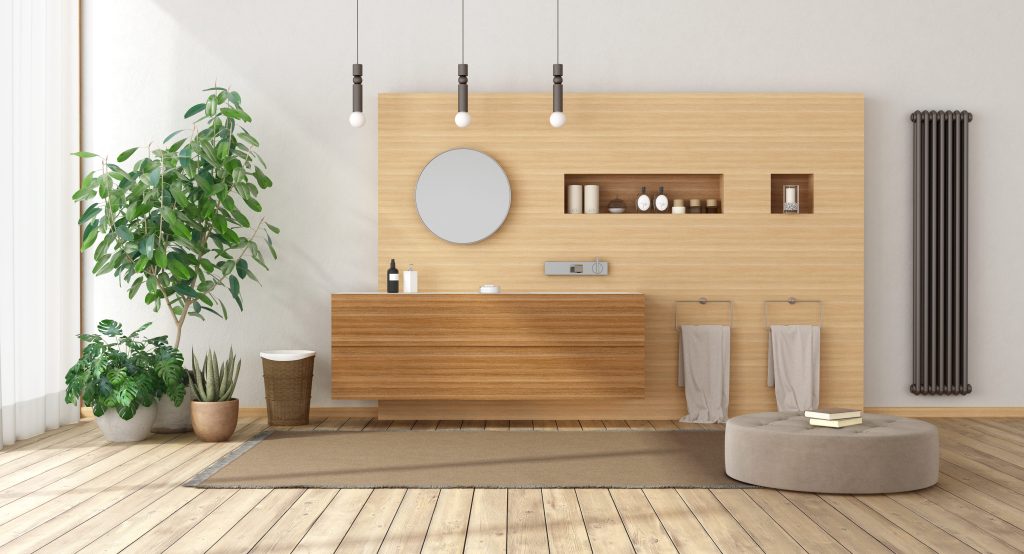 Mueble de baño moderno en madera para reformas de baño en Tordesillas